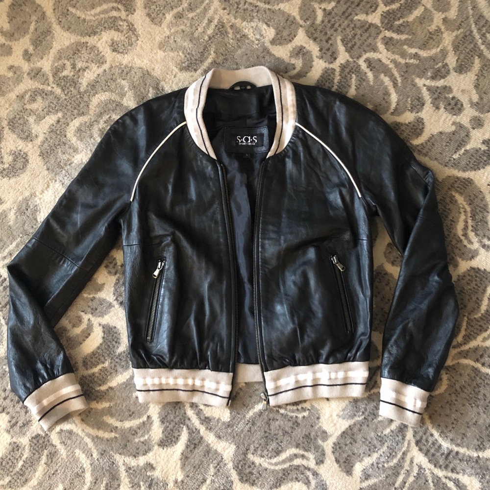 Leather Bomber Jacket